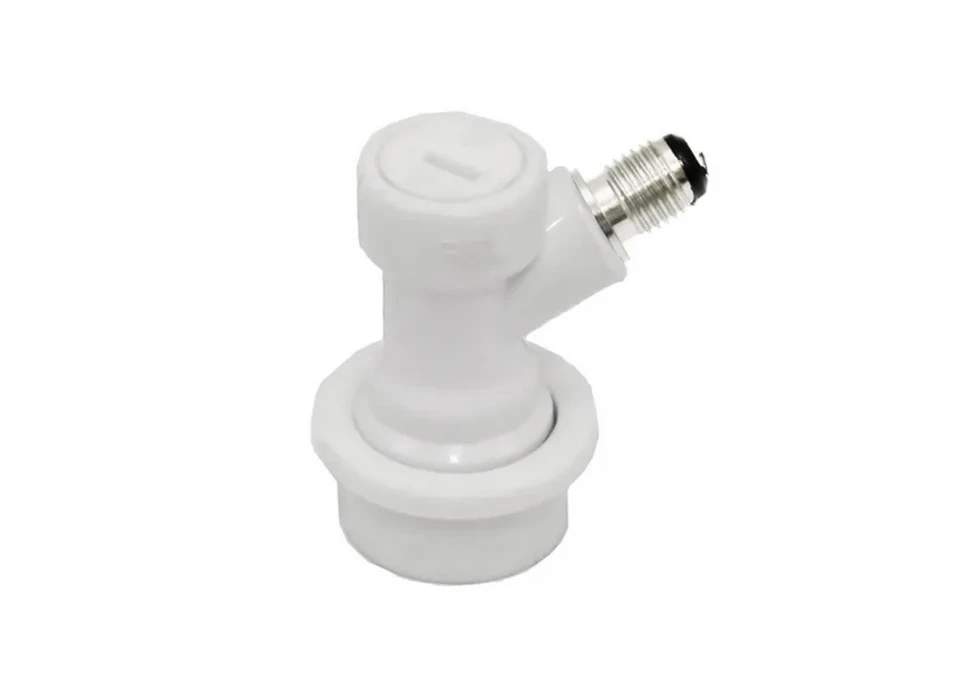 Ball Lock Disconnect Threaded 1/4" MFL White/Grey for Gas